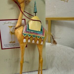 Krinkles Dept 56 Happy Camel Christmas Ornament with Glitter Accents
